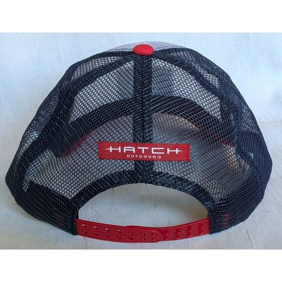 Hatch Outdoors Trucker Hat Adjustable Cap Mesh Baseball Red White Blue Dad Gift - Picture 2 of 15